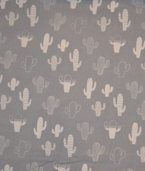 Motifs cactus fond gris