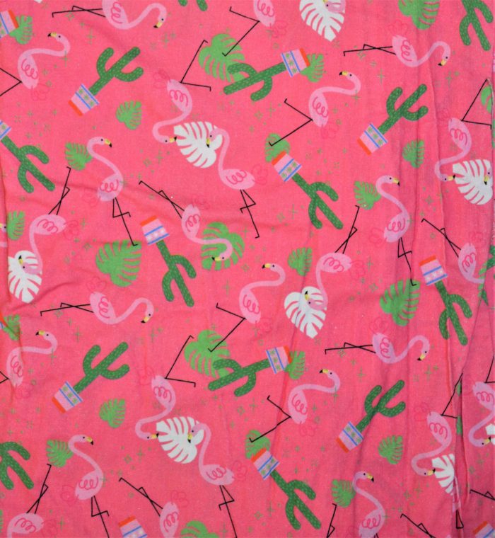 Motifs flamants roses fond rose