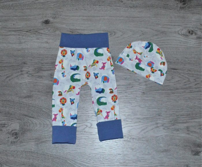 Pantalon évolutif animaux multicolore 3-12 mois