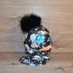 Tuque fleur bleue